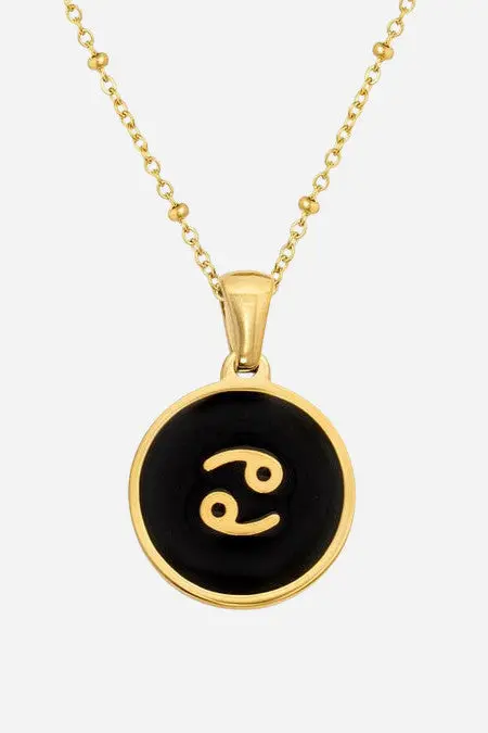 Farrah B Round Zodiac Charm - Cancer 1