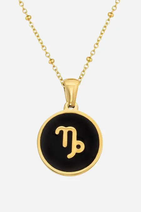 Farrah B Round Zodiac Charm - Capricorn 1