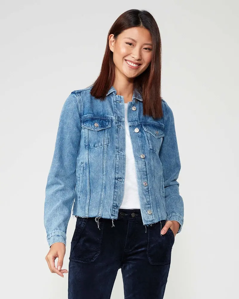Rowan Jacket Raw Hem In Pearl Blue 1