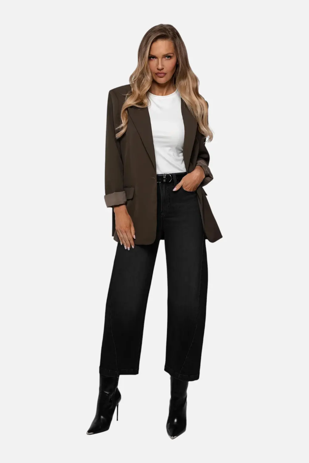 Rudes Denim Women's Gail Barrel Jean In Noir 1