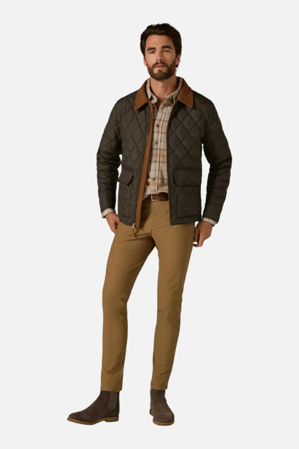 7 Diamonds Men's Rushmore Quilted Jacket In Olive 1