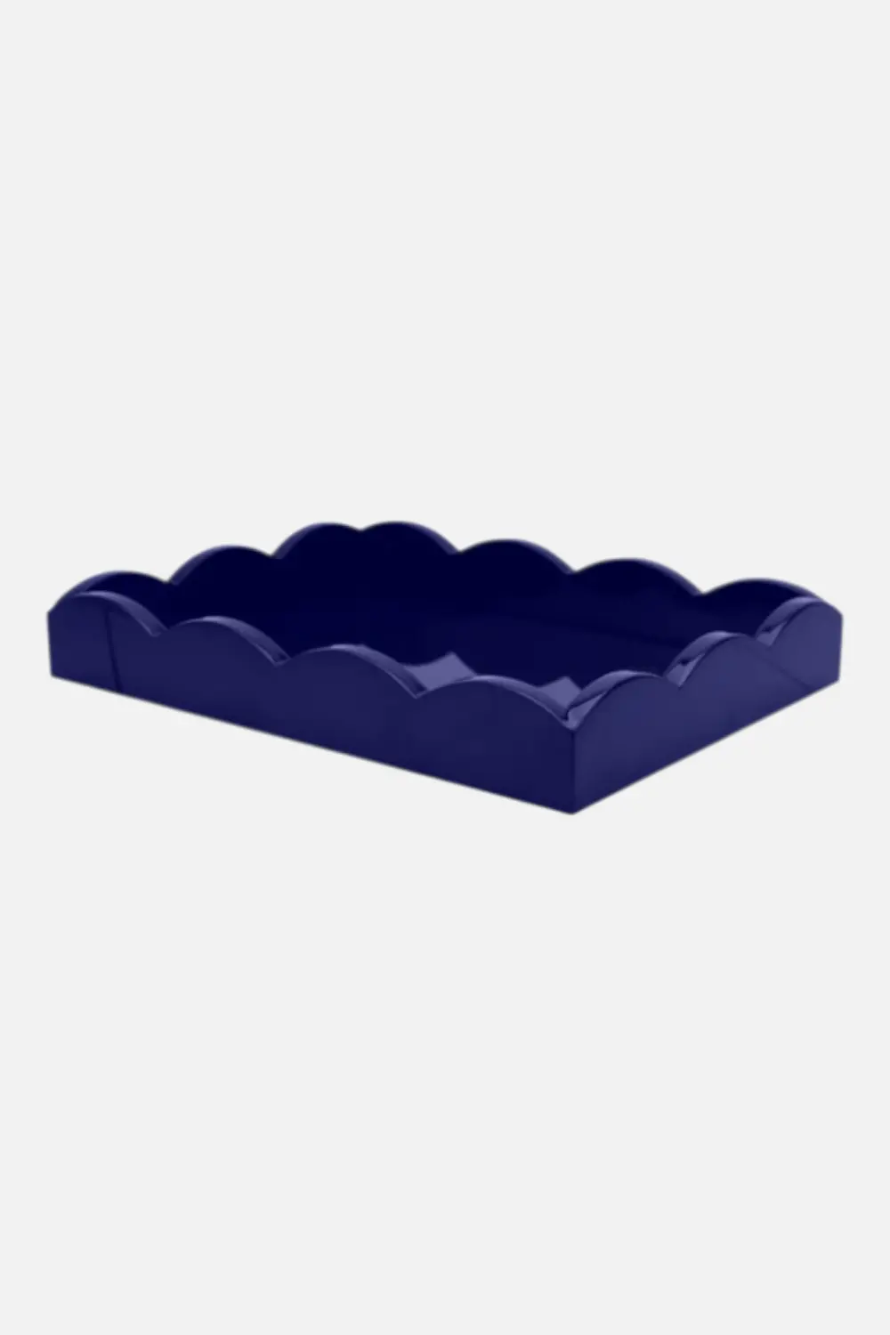Addison Ross Small Navy Blue Scalloped Edge Tray 1