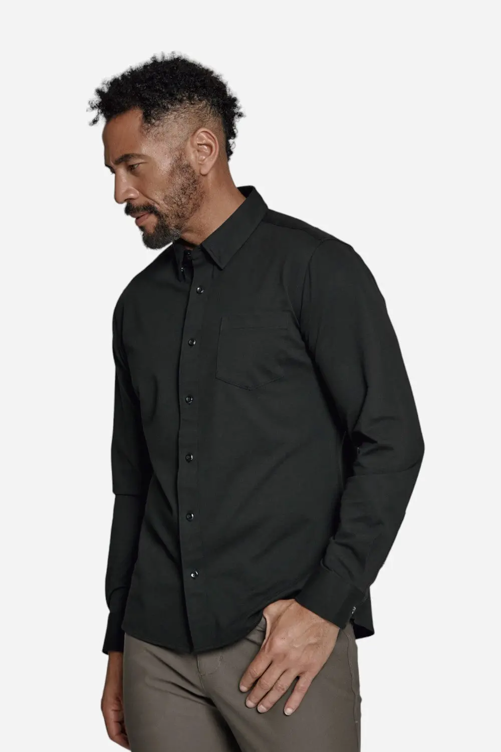 7 Diamonds Oxford Stretch Black 1