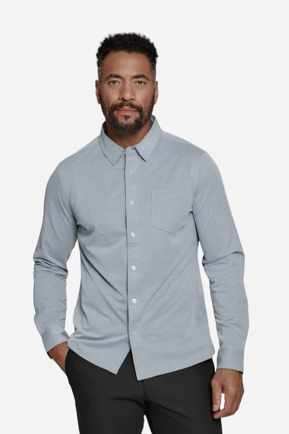 7 Diamonds Oxford Stretch Grey 1