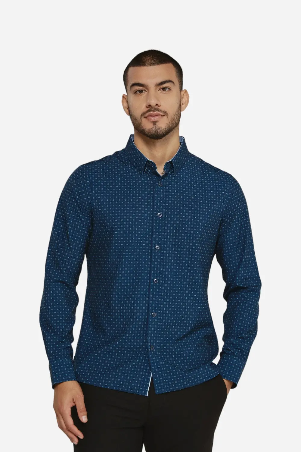 7 Diamonds Amis Long Sleeve Navy 1
