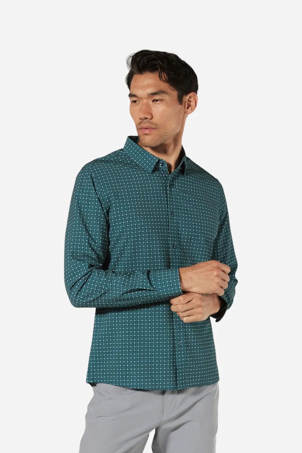 7 Diamond Emerie Long Sleeve Teal 1