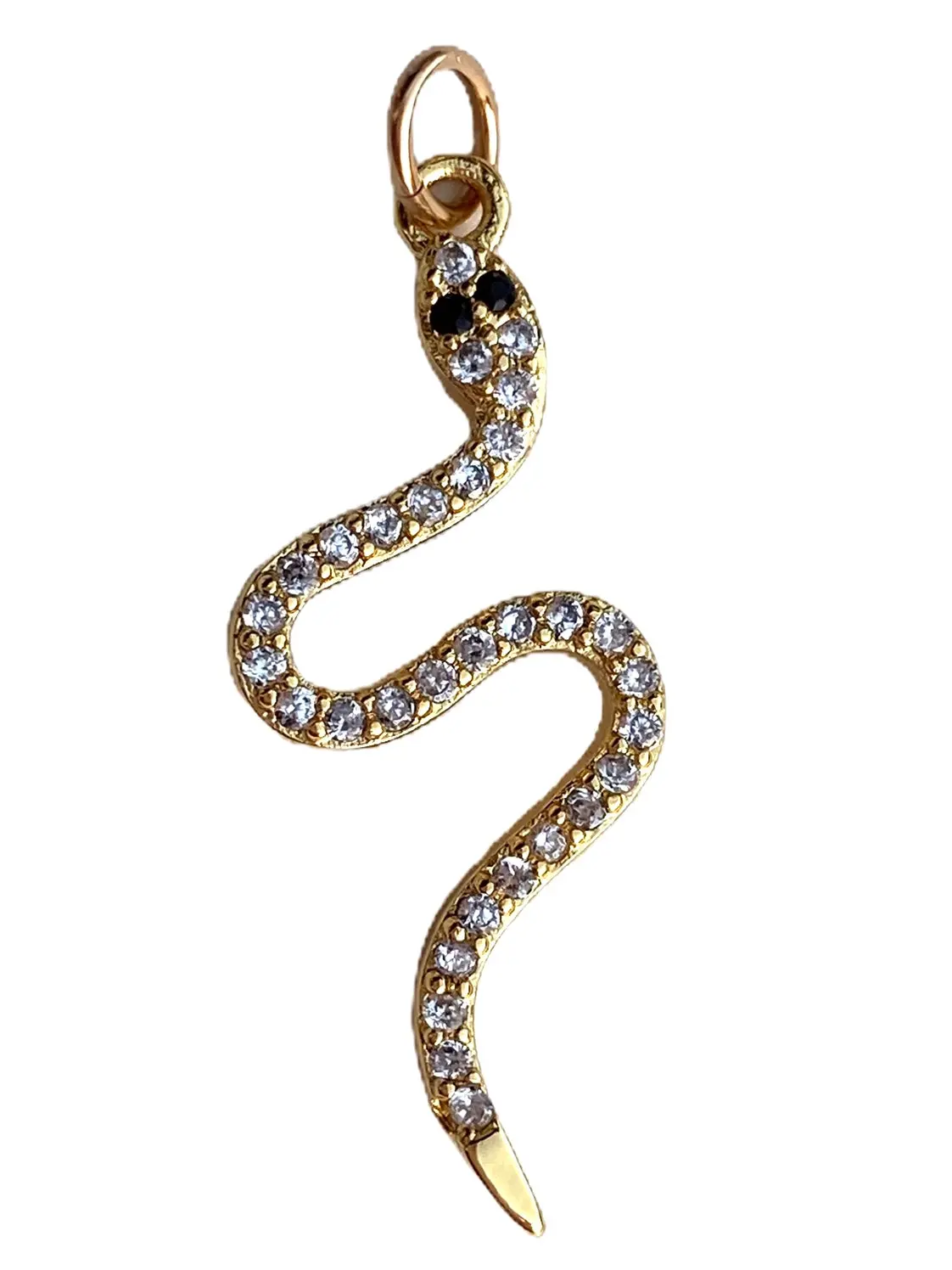 Farrah B Curved Snake Charm Gold 1