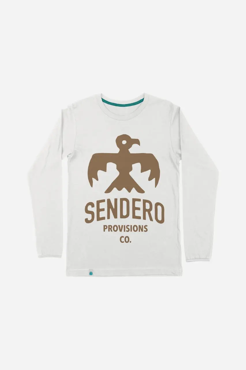 Sendero Provisions Thunderbird Long Sleeve Tee Vintage White 1