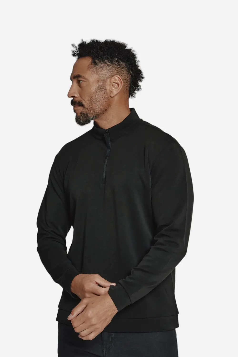 7 Diamonds Rev 1/4 Zip Modal Black 1