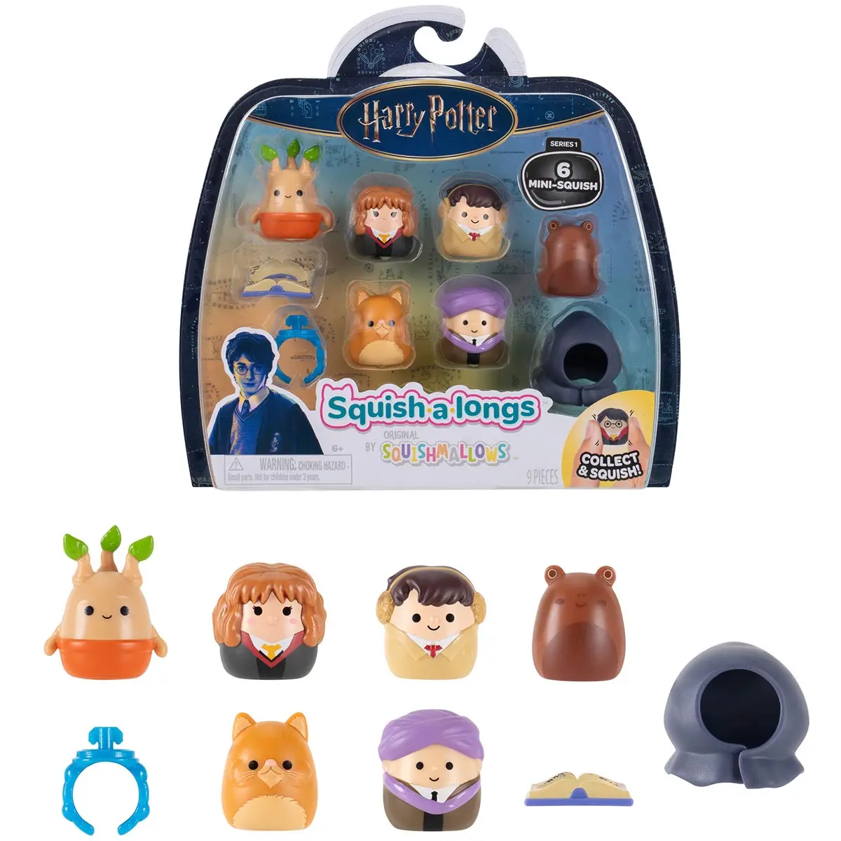 Squish-A-Longs “Harry Potter” Mini-Squish And Accessory 6-Pack Style 1 1
