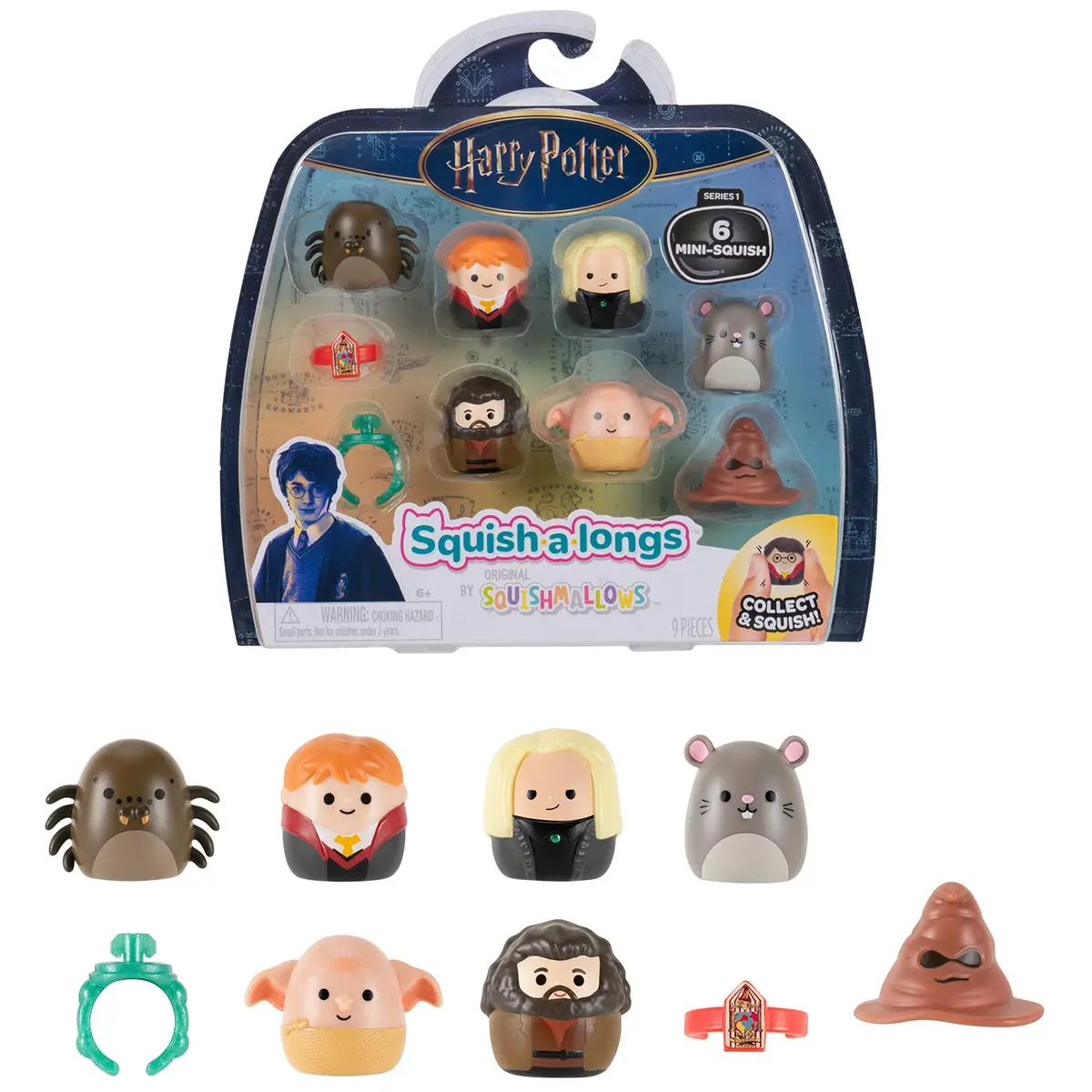 Squish-A-Longs “Harry Potter” Mini-Squish And Accessory 6-Pack Style 2 1