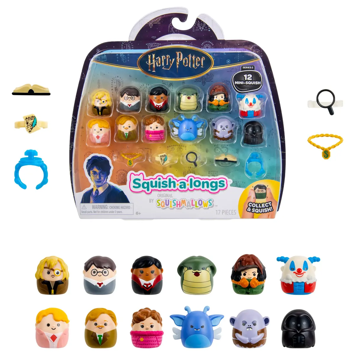 Squish-A-Longs “Harry Potter” Mini-Squish + Accessory 12-Pack – Defense Against The Dark Arts Class 1