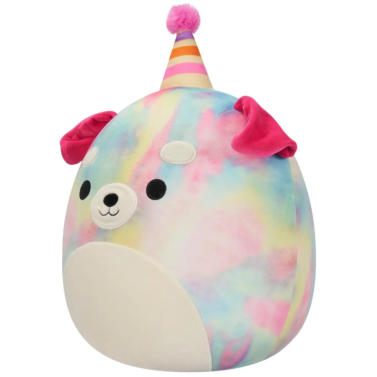 12-Inch Delenne The Rainbow Tie-Dye Dog With Party Hat 2