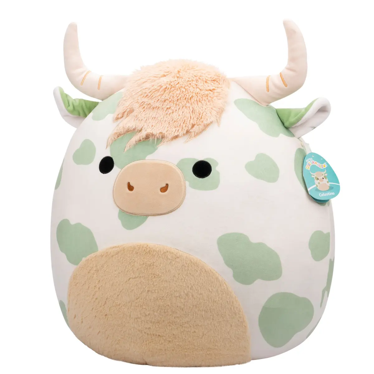 20-Inch Celestino The Sage Green Spotted Highland Cow 2