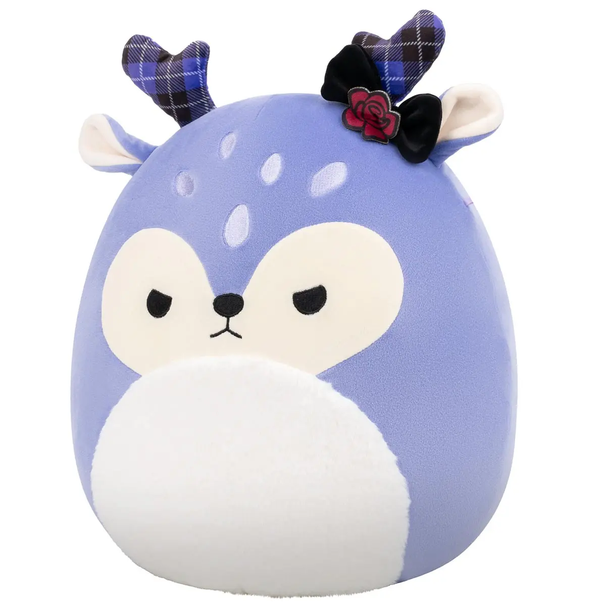 14-Inch Binoche The Purple Fawn With Plaid Antlers And Bow 2