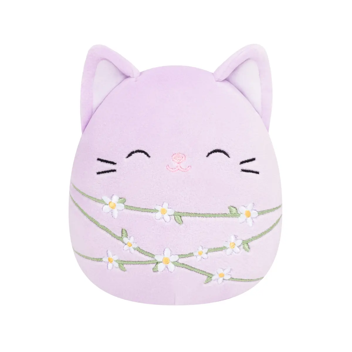 8-Inch Mak The Lavender Cat Wrapped With Flower Stems 1