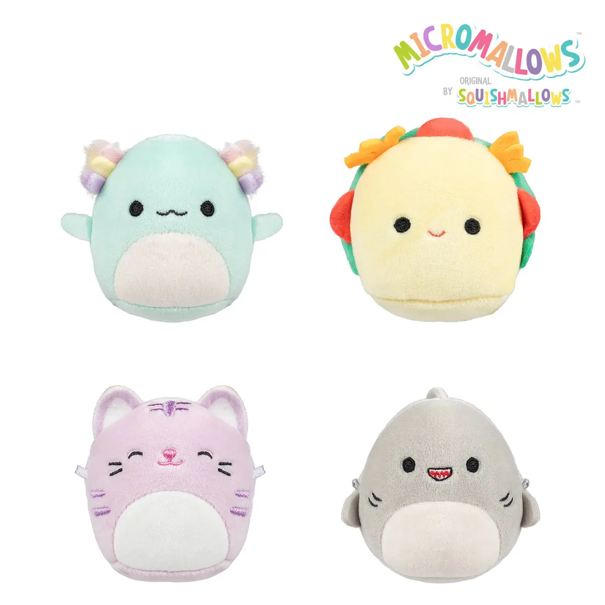 Micromallows 4-Pack - Gordon Shark, Tex Taco, Tabitha Cat, Irina Axolotl 1