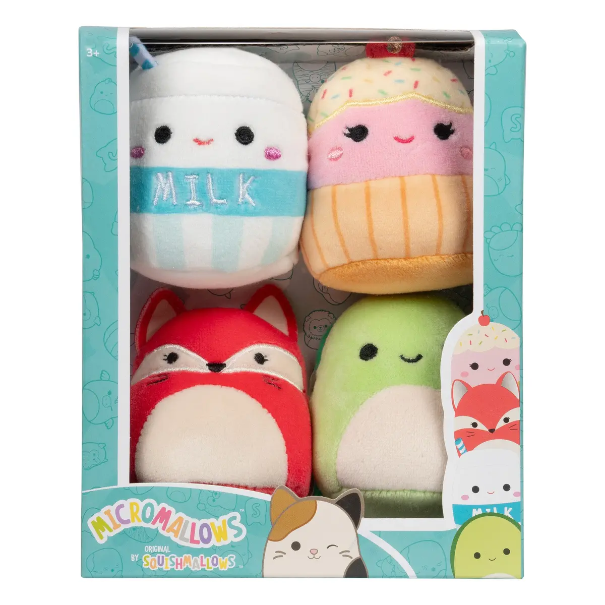 Micromallows 4-Pack - Fifi Fox, Henry Turtle, Melly Milk Carton, Clara Cupcake 2