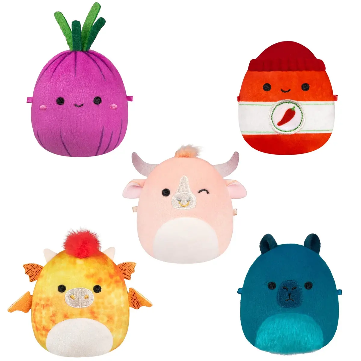 Micromallows 5-Pack - Howland Bull, Dieric Dragon, Azizbek Onion, Cyril Capybara, Illia Sriracha 1