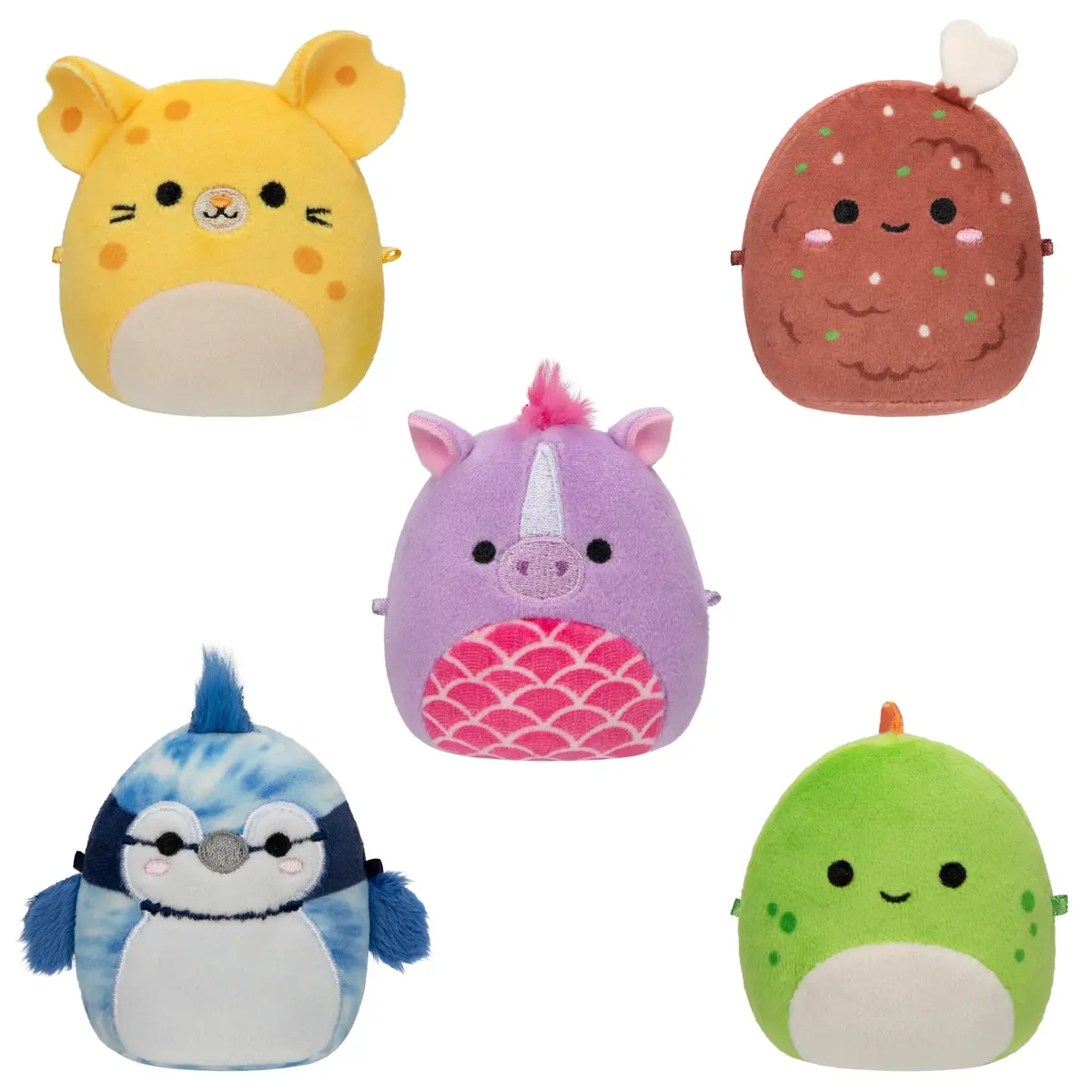 Micromallows 5-Pack - Seanster Stegosaurus, Quayn Hippocampus, Amelia Cheese Mouse, Missy Me Drumstick, Babs Blue Jay 1