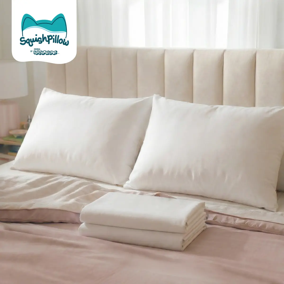 Squishpillow Bed Pillow And Pillowcase 2-Pack 1
