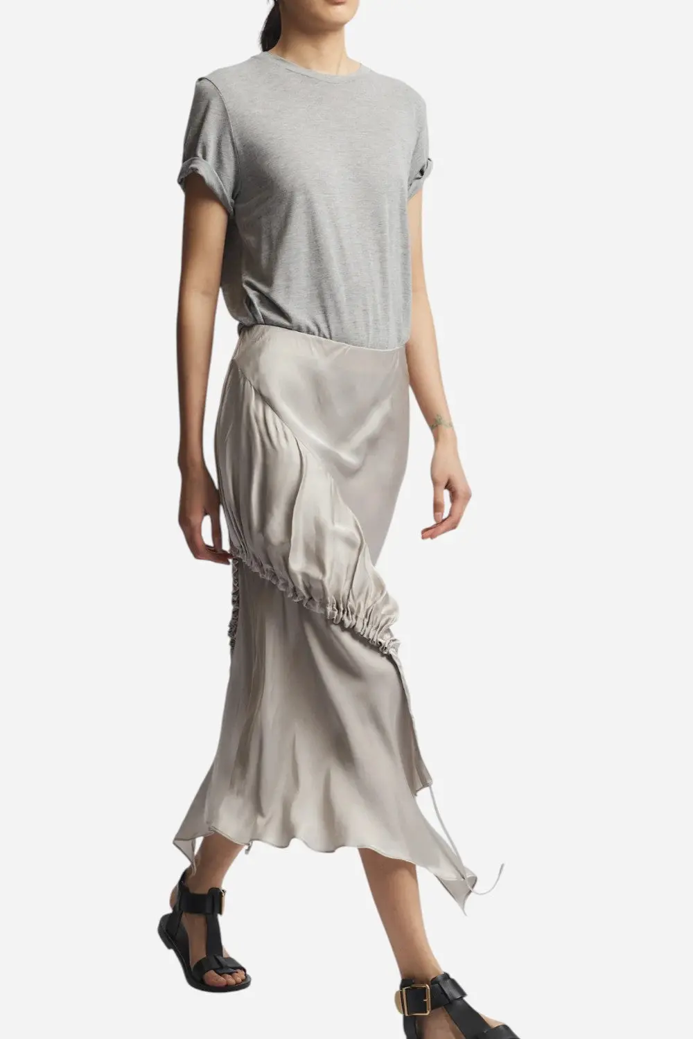 Saint Art Kalani Asymmetric Skirt Pumice 1