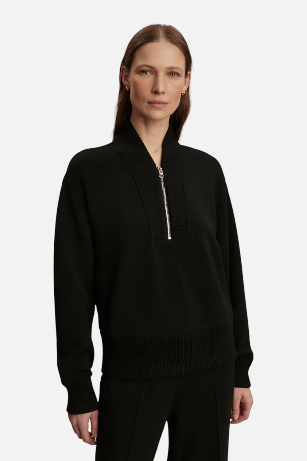 Varley Women's Sally Half Zip Sweat In Black 1