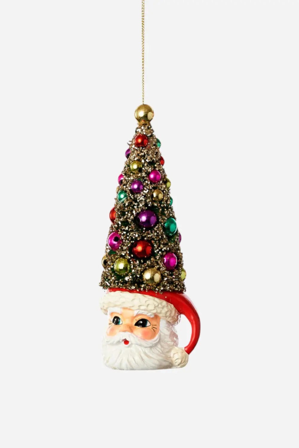 Santa Mug With Sisal Christmas Tree Ornament 1