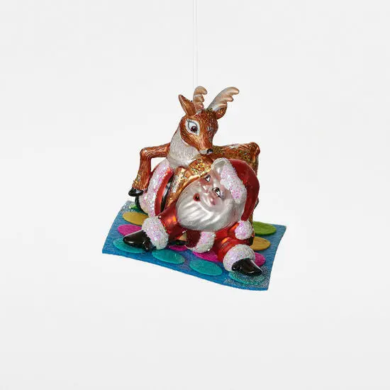 Santa/Reindeer Twister Ornament 1