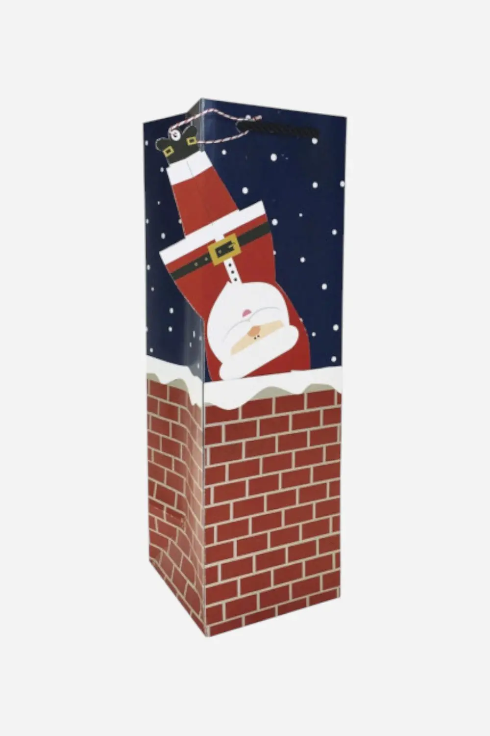 Santa's List Bottle Tote Gift Bag 1