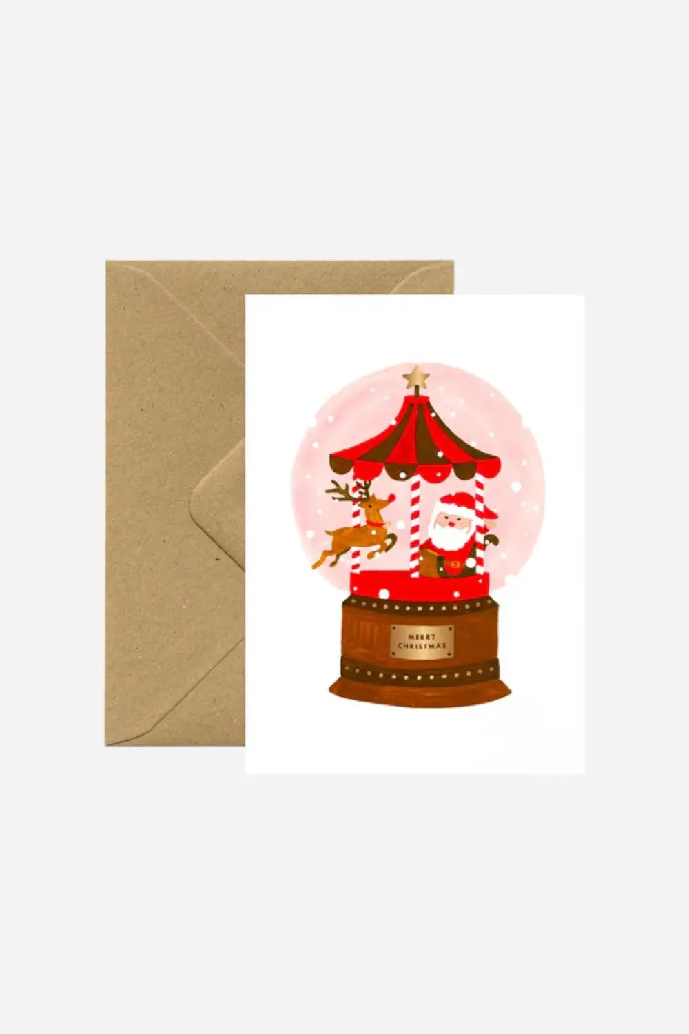 Santa Snowball Holiday Greeting Card 1