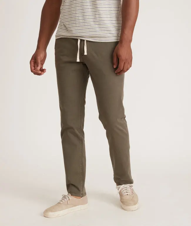 Marine Layer Saturday Pant Slim Fit In Olive Night 1