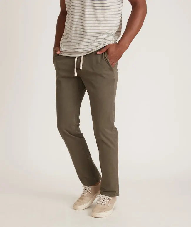 Marine Layer Saturday Pant Slim Fit In Olive Night 3