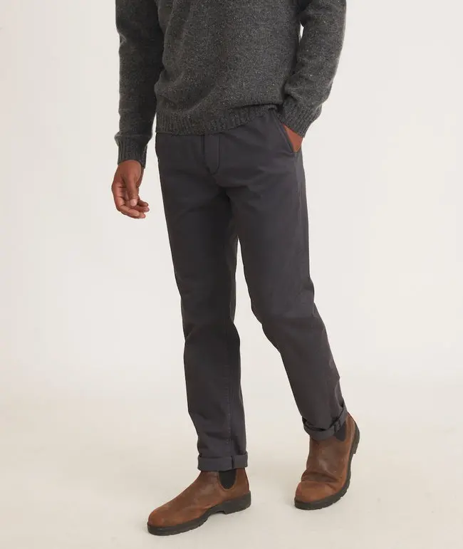 Marine Layer Saturday Pant Slim Fit In Washed Black 1