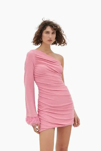 Saylor Grenadine Mini Dress In Raspberry 1