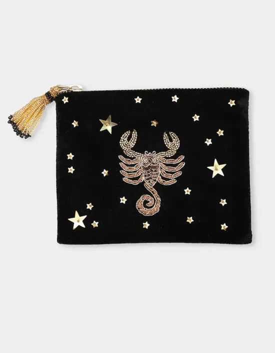 Olivia Dar Scorpio Astrology Pouch Jewelry Bag In Small 1