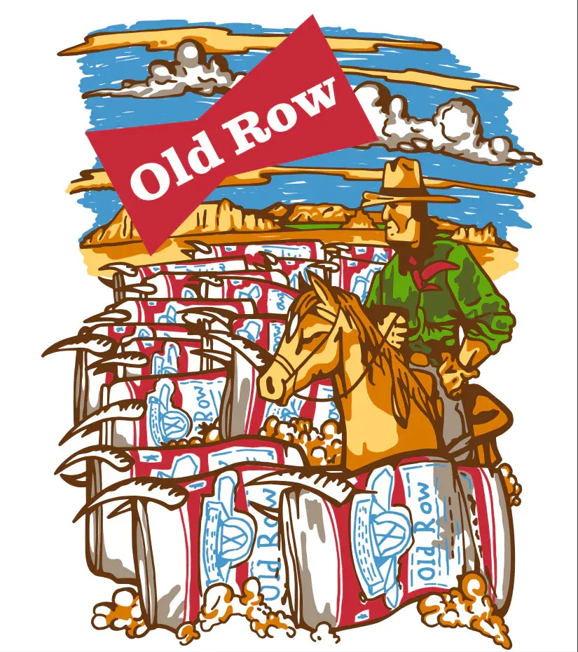 Old Row The Beer Herder Pocket Tee In White 2