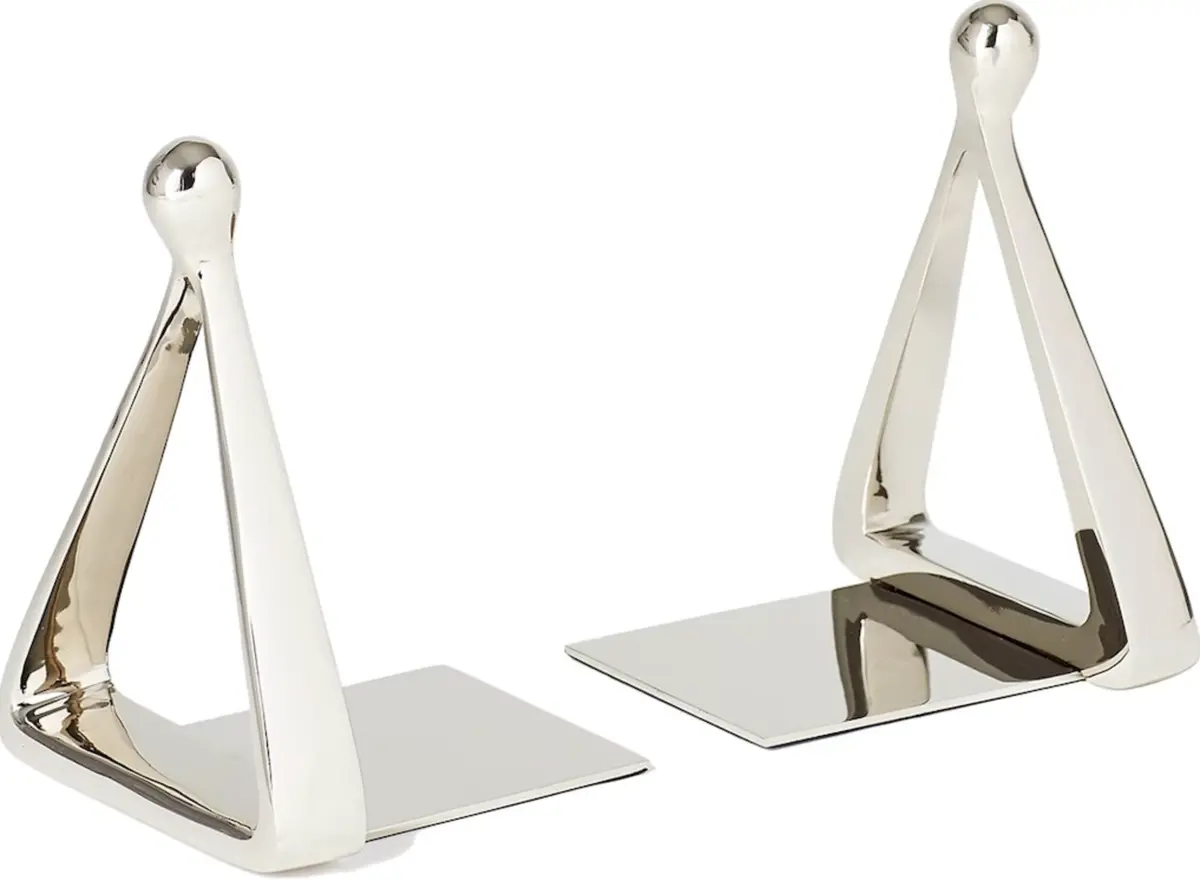 Stirrup Bookends In Nickel 1