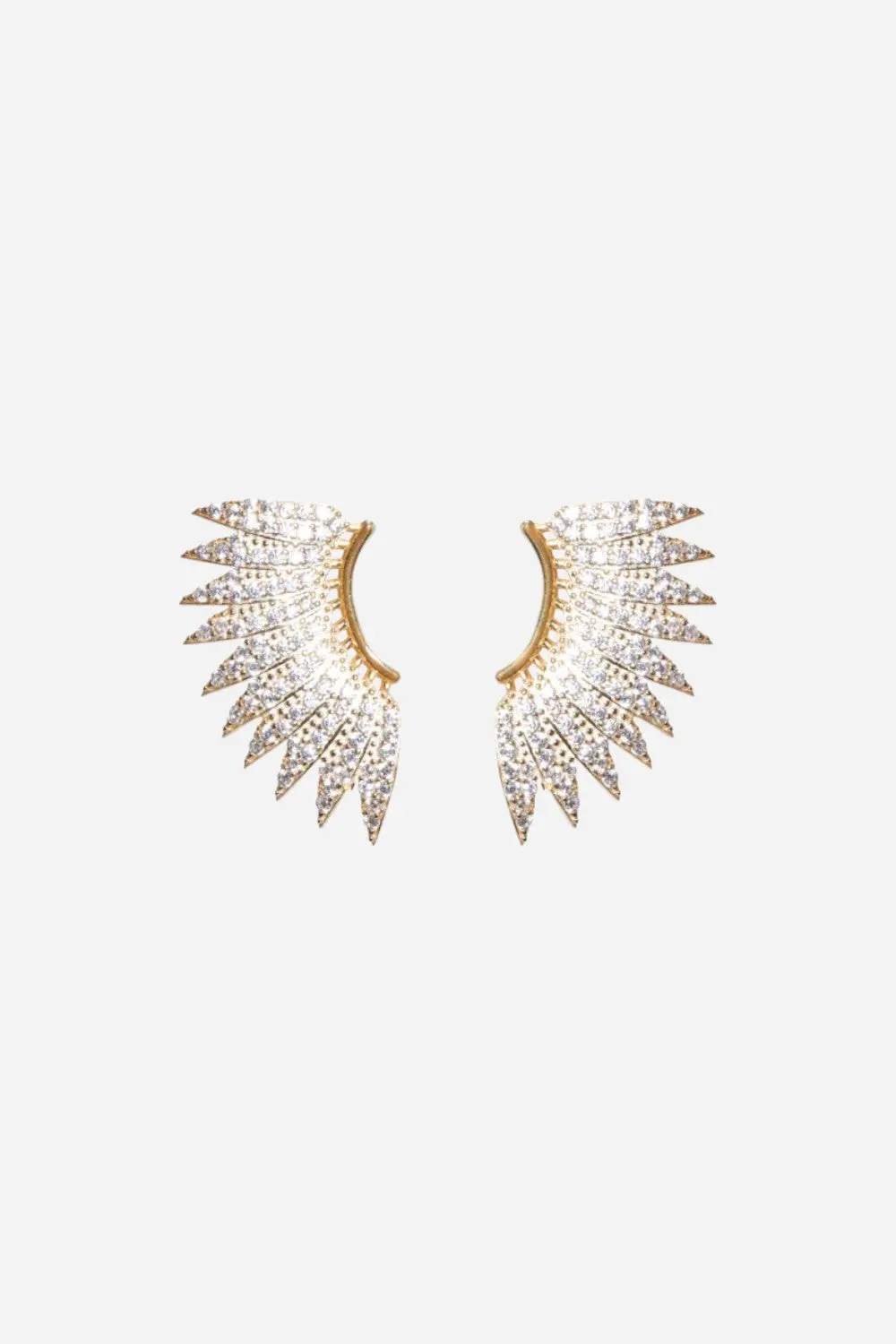 Nickho Rey Kelsea Earrings In Gold With Clear Stones 1