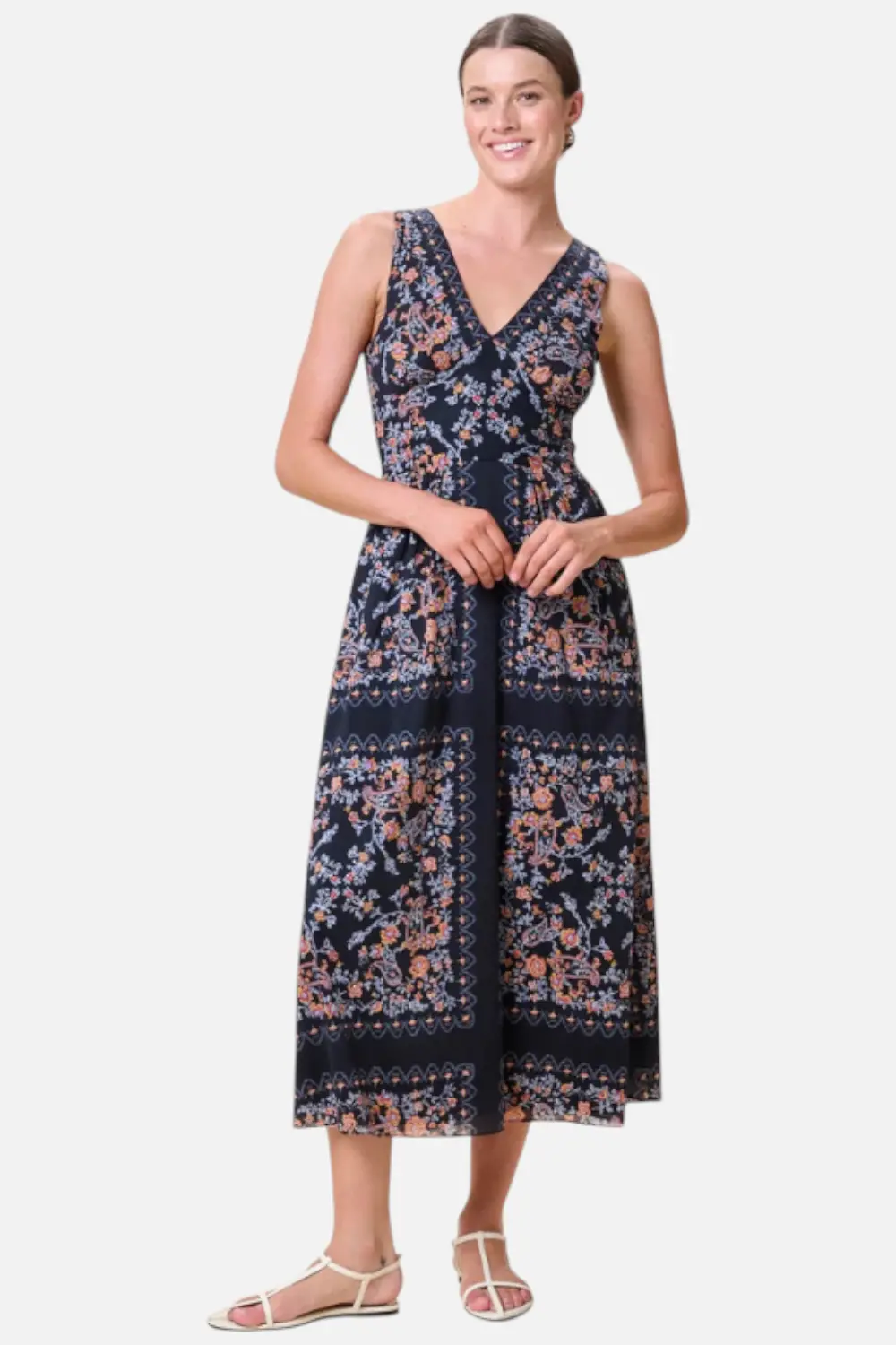 Cleobella Constance Ankle Dress In Dark La Ramos 1