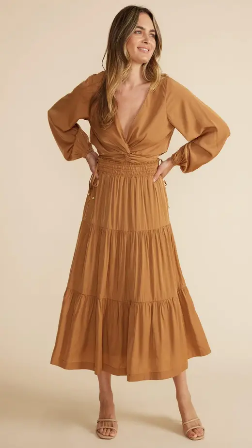 Harper Twist Blouse Ochre 2