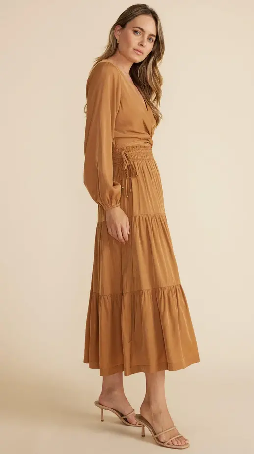 Harper Twist Blouse Ochre 3
