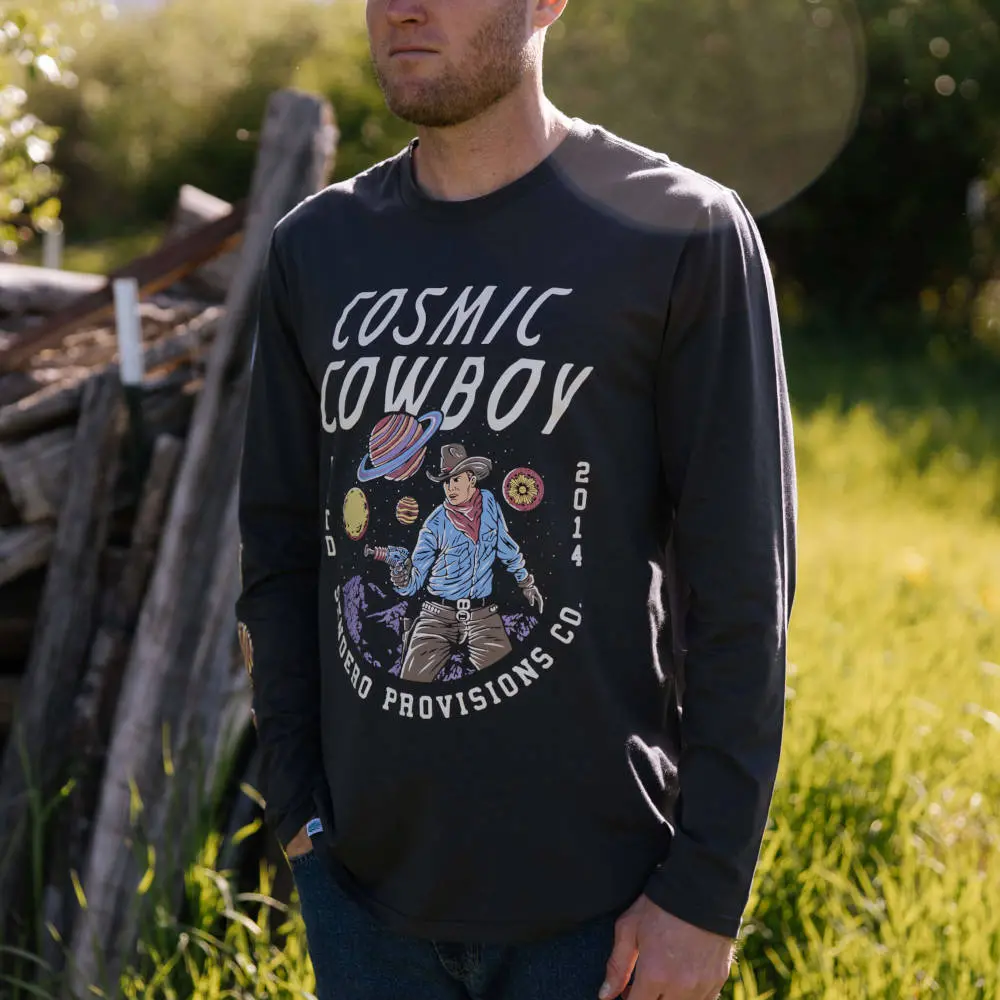 Sendero Provisions Cosmic Cowboy Long-Sleeve T-Shirt In Black 2