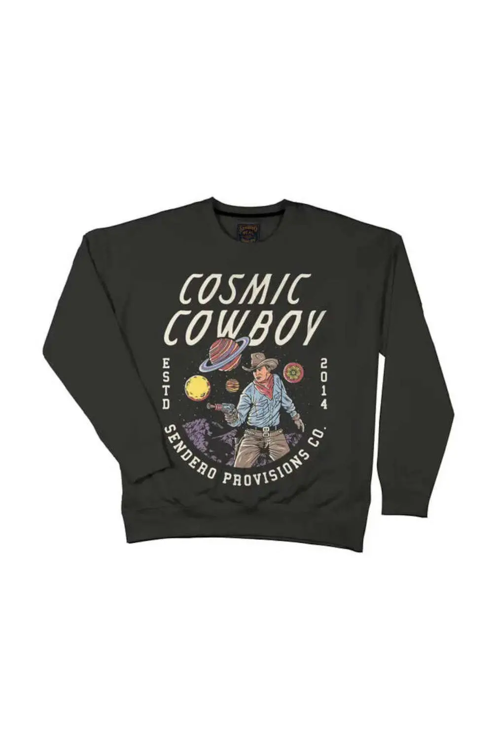 Sendero Provisions Cosmic Cowboy Sweatshirt In Charcoal 1