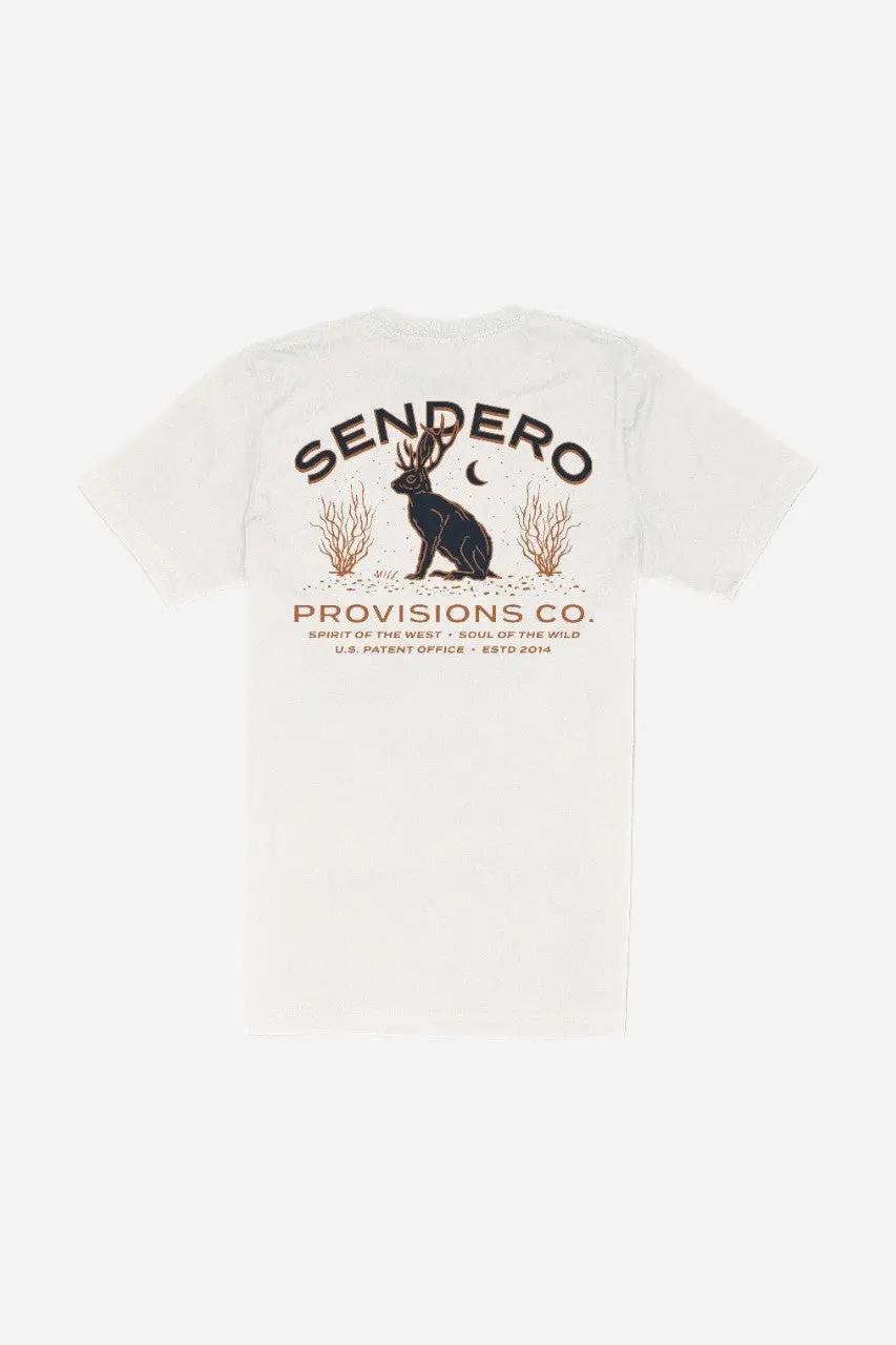 Sendero Provisions Jackalope Pocket Tee In Vintage White 1