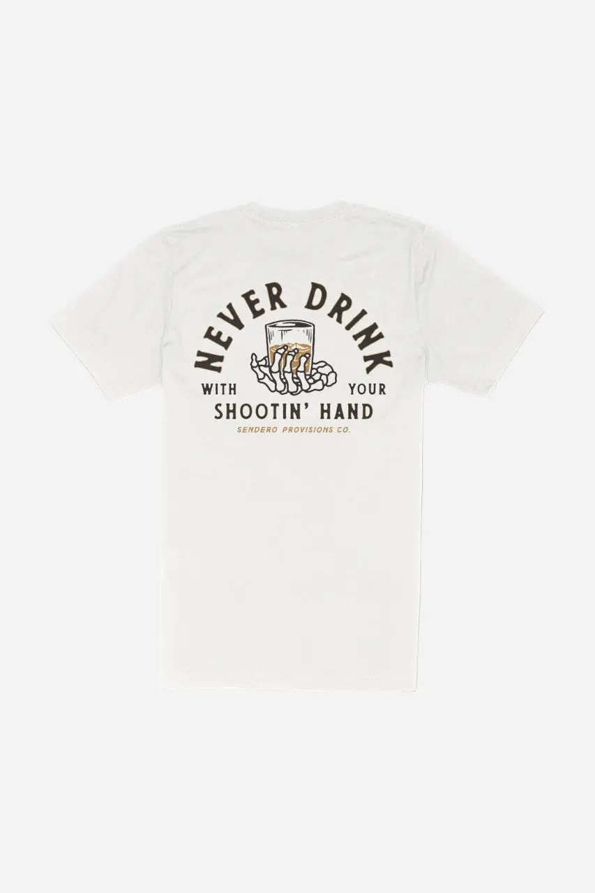 Sendero Provisions Shootin' Hand Tee In Vintage White 1