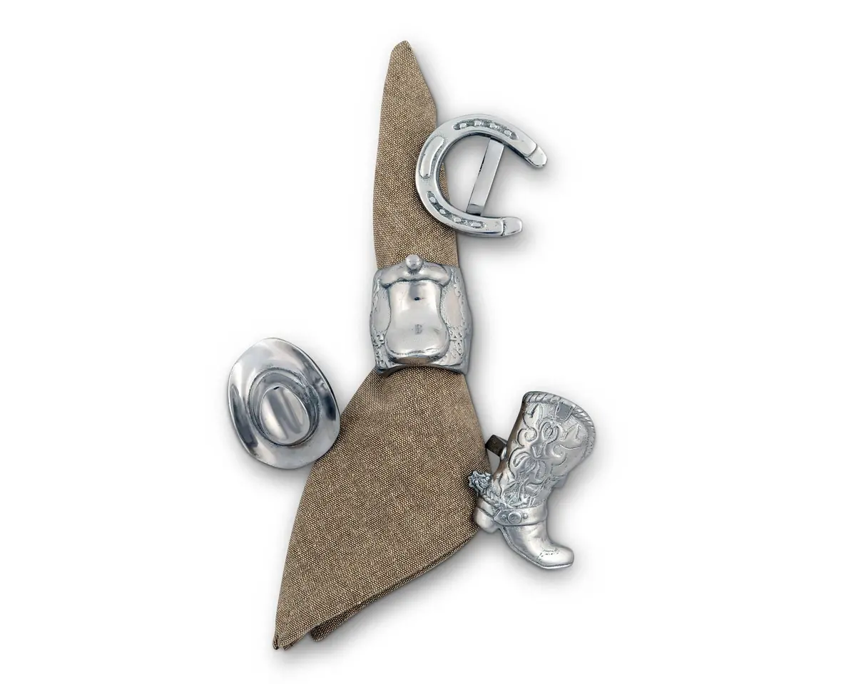 Western Napkin Rings Set Of 4 1