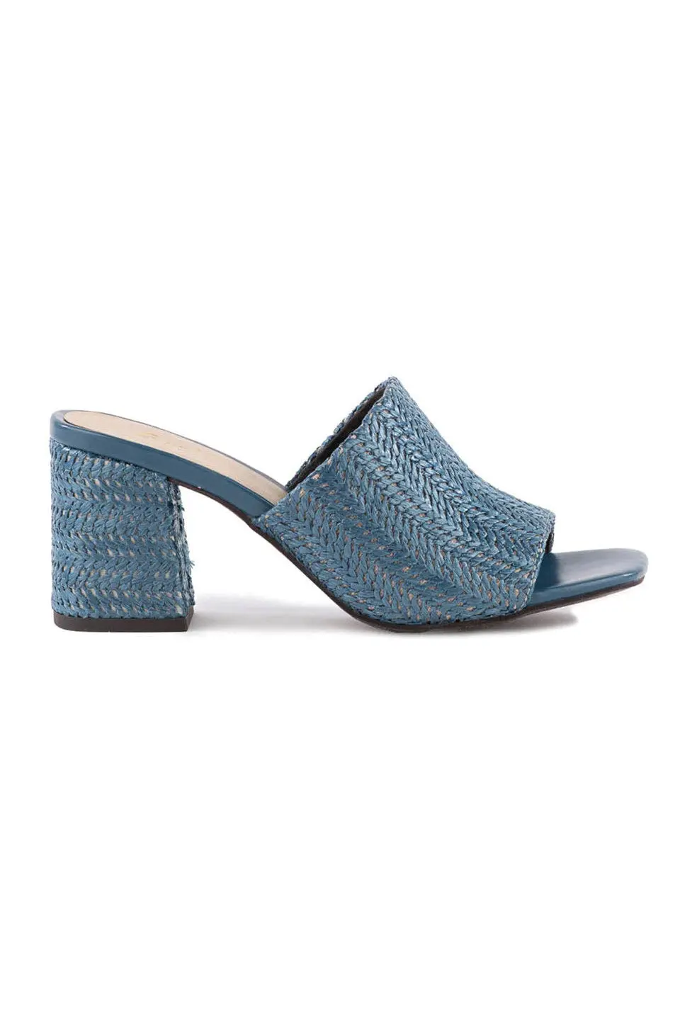 Seychelles Adapt Heels In Indigo Raffia 1