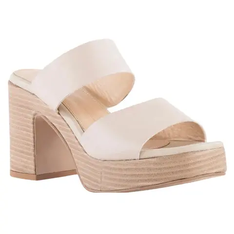 Seychelles Summer Nights Platform Sandals In Leather Off White 2