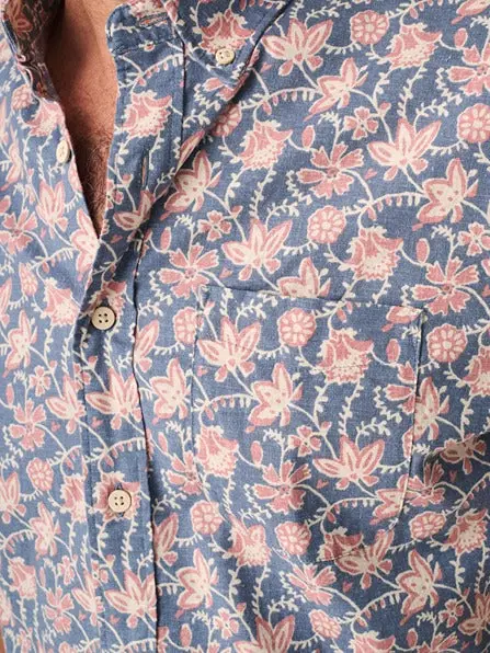 Faherty Short-Sleeve Breeze Shirt In Faded Floral Batik 2